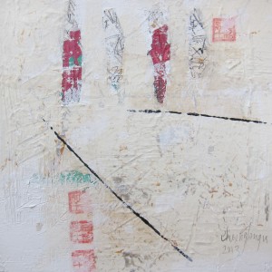 13. Canal Jagerroos, Melody Series I, mixed media on canvas, 30 x 30 cm, 2013