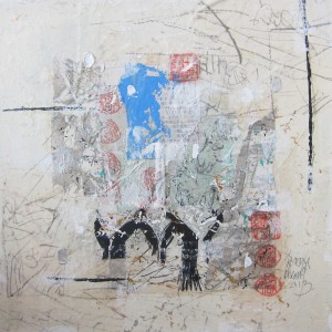 14. Canal Jagerroos, Melody Series II, mixed media on canvas, 30 x 30 cm, 2013