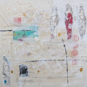 21. Canal Jagerroos, Melody Series IX, mixed media on canvas, 30 x 30 cm, 2013