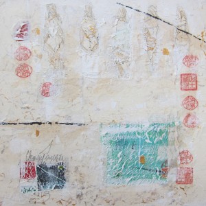 27. Canal Jagerroos, Melody Series XV, mixed media on canvas, 30 x 30 cm, 2013